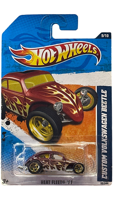 Hot Wheels Heat Fleet 11 9/10 Red Custom Volkswagen Beetle Toy Car 99/244 - for just $15.99! 