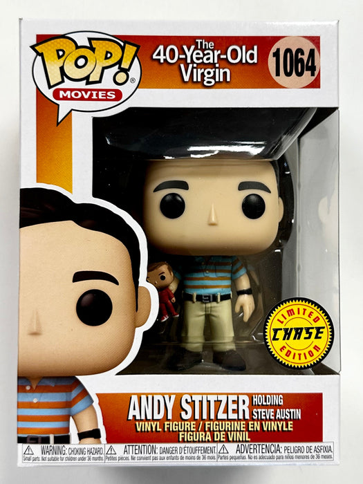 Funko Pop! Movies Andy Stitzer Holding Steve Austin Chase #1064 The 40 Year Old Virgin 2020 - for just $20! 