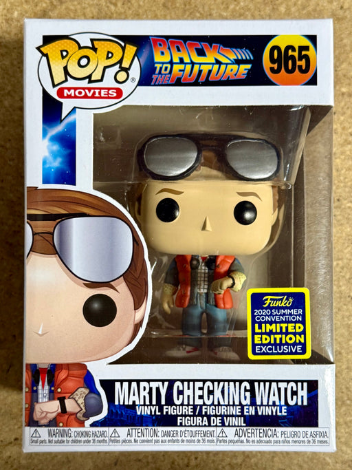 Funko Pop! Movies Marty McFly Checking Watch #965 Back to The Future SDCC 2020 Summer Con Exclusive - for just $30! 