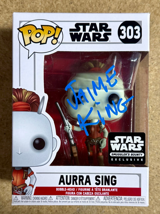 Jaime King Signed Star Wars Aurra Sing Funko Pop! #303 Exclusive With JSA COA - for just $250! 