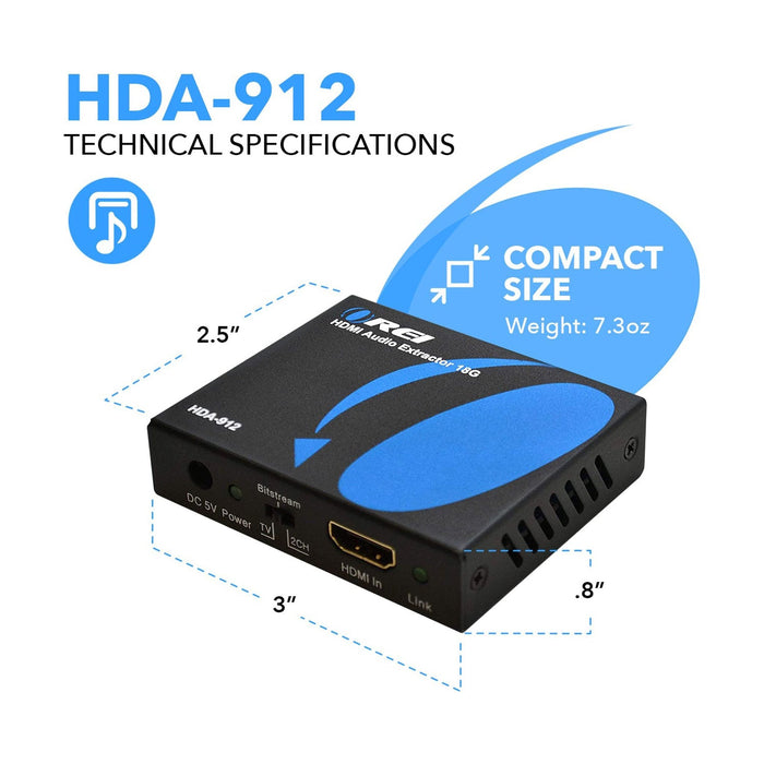 HDMI Audio Extractor Converter - SPDIF + 3.5mm Output (HDA-912) - Just $34! Shop now at Retro Gaming of Denver