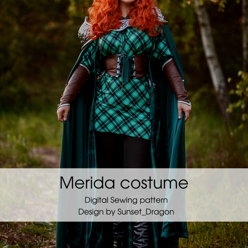 Green Fantasy Warrior Princess Costume Cosplay Digital Sewing Pattern - for just $14.99! 