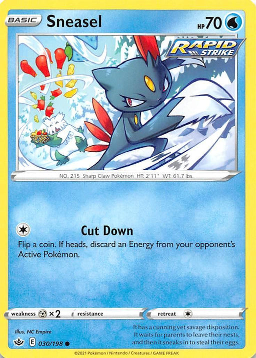 Sneasel (030/198) [Sword & Shield: Chilling Reign] - for just $0.10! 