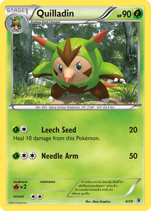 Quilladin (4/39) [XY: Kalos Starter Set] - for just $0.45! 