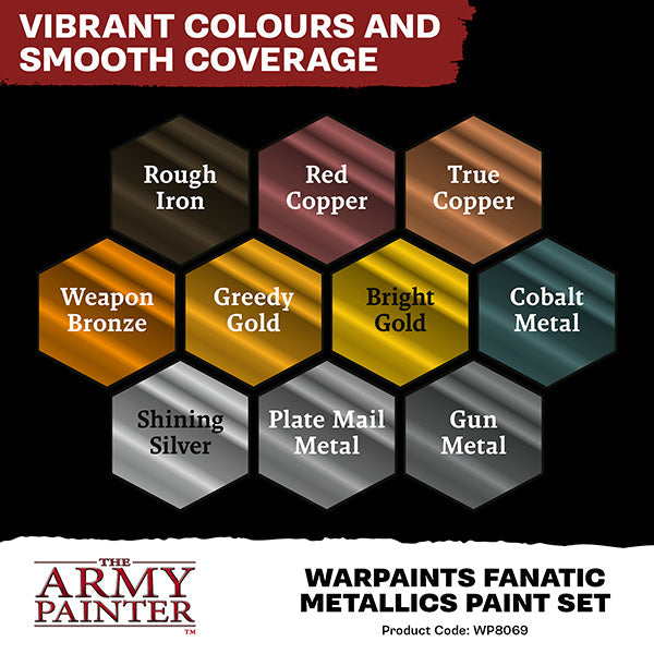 Army Painter Warpaints Fanatic: Metallics Paint Set - for just $42.50! 