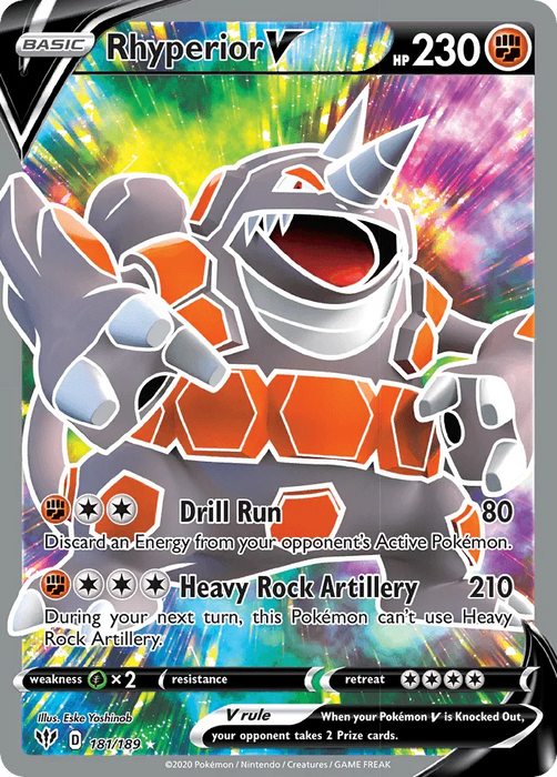 Rhyperior V (181/189) [Sword & Shield: Darkness Ablaze] - for just $1.15! 