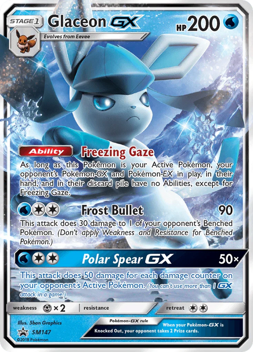 Glaceon GX (SM147) [Sun & Moon: Black Star Promos] - for just $2.90! 