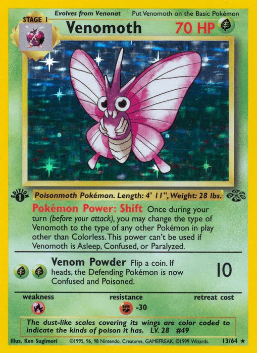 Venomoth (13/64) [Jungle 1st Edition] - for just $35.30! 