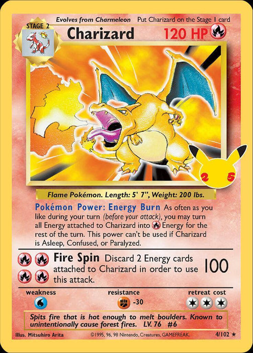 Charizard (4/102) [Celebrations: 25th Anniversary - Classic Collection] - for just $83.55! 