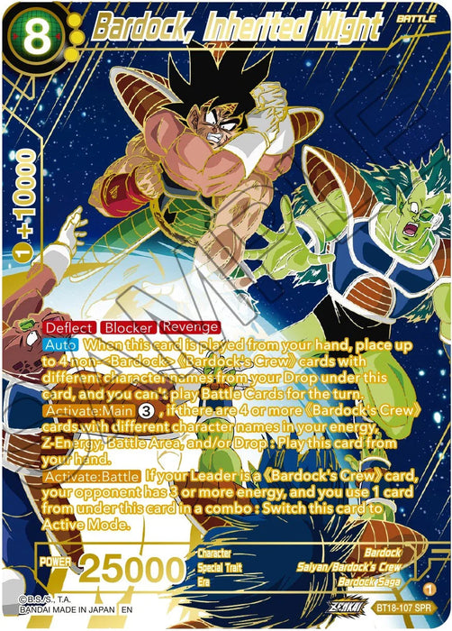 Bardock, Inherited Might (SPR) (BT18-107) [Dawn of the Z-Legends] - for just $1.50! 