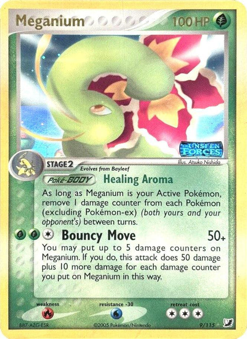 Meganium (9/115) (Stamped) [EX: Unseen Forces] - for just $12.05! 