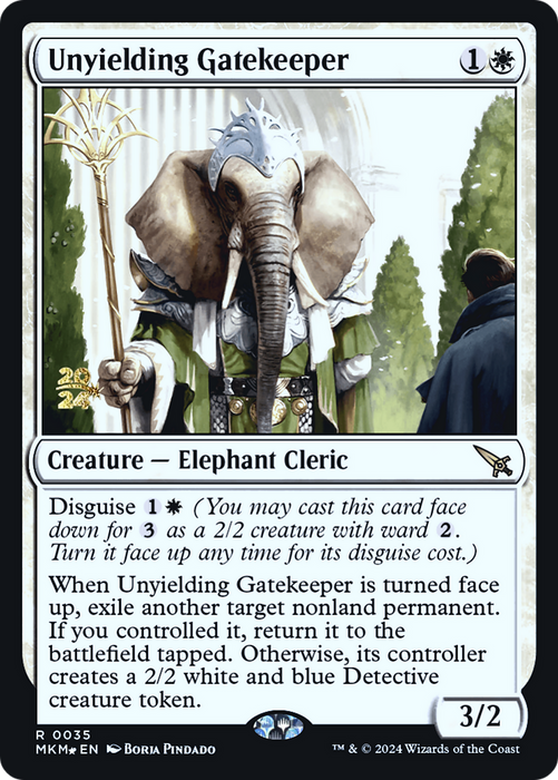 Unyielding Gatekeeper (PRE-035) - Murders at Karlov Manor Promos Foil - for just $0.18! 