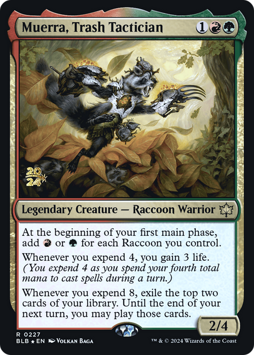 Muerra, Trash Tactician (PRE-227) - Bloomburrow Promos Foil - for just $0.16! 