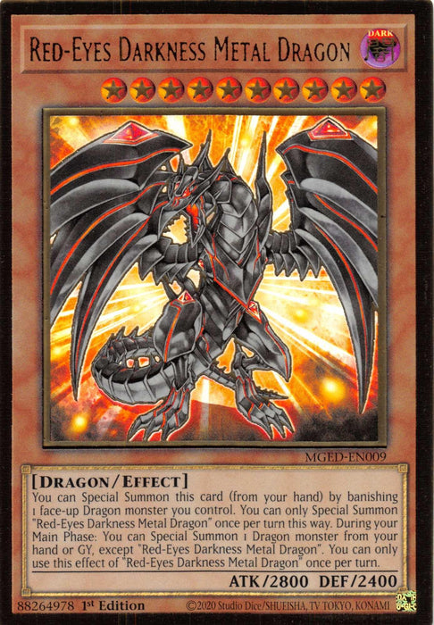 Red-Eyes Darkness Metal Dragon [MGED-EN009] Gold Rare - for just $0.65! 