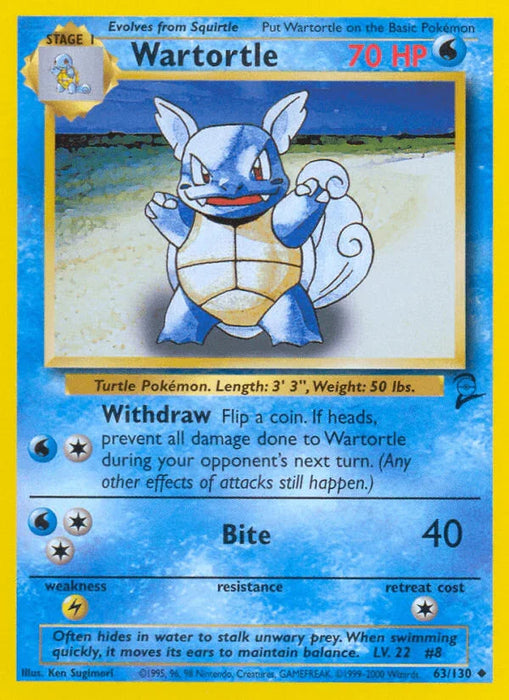 Wartortle (63/130) [Base Set 2] - for just $0.90! 