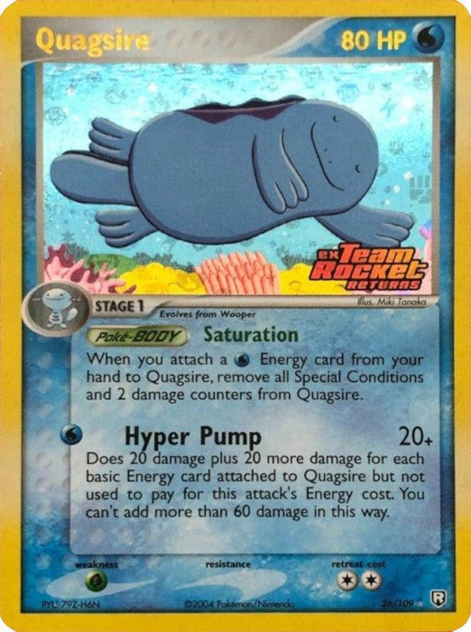 Quagsire (26/109) (Stamped) [EX: Team Rocket Returns] - for just $27! 