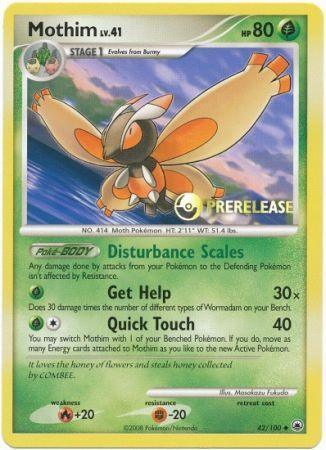 Mothim (42/100) (Prerelease Promo) [Diamond & Pearl: Black Star Promos] - for just $2.20! 