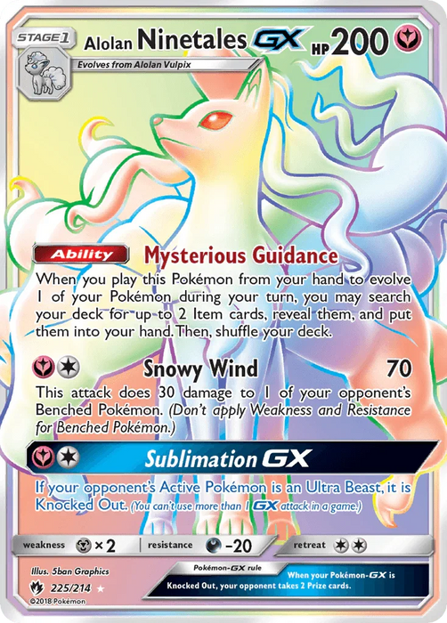 Alolan Ninetales GX (225/214) [Sun & Moon: Lost Thunder] - for just $32.95! 