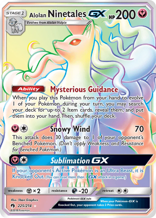 Alolan Ninetales GX (225/214) [Sun & Moon: Lost Thunder] - for just $34.75! 