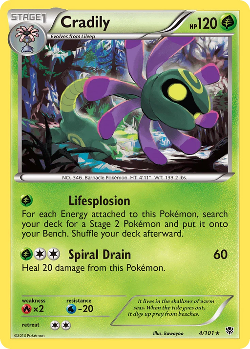 Cradily (4/101) [Black & White: Plasma Blast] - for just $0.55! 