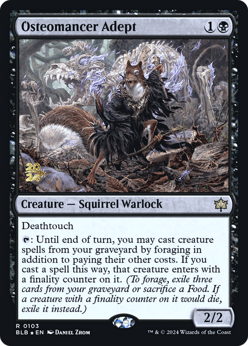 Osteomancer Adept (PRE-103) - Bloomburrow Promos Foil - for just $0.27! 