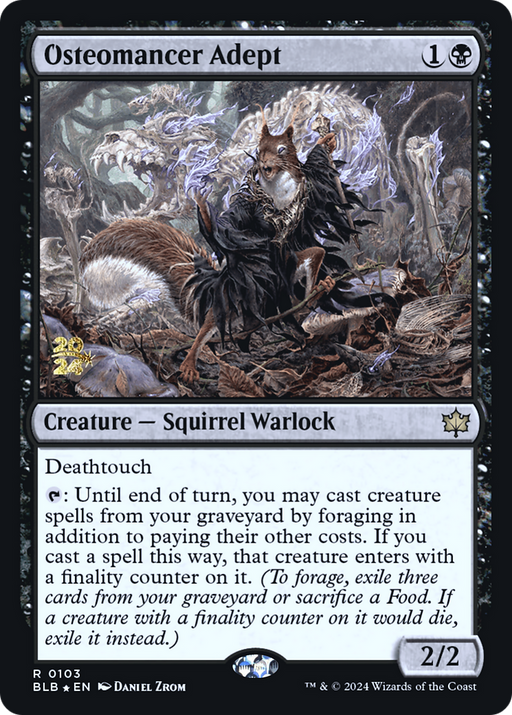 Osteomancer Adept (PRE-103) - Bloomburrow Promos Foil - for just $0.27! 