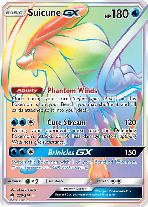 Suicune GX (220/214) [Sun & Moon: Lost Thunder] - for just $38.25! 