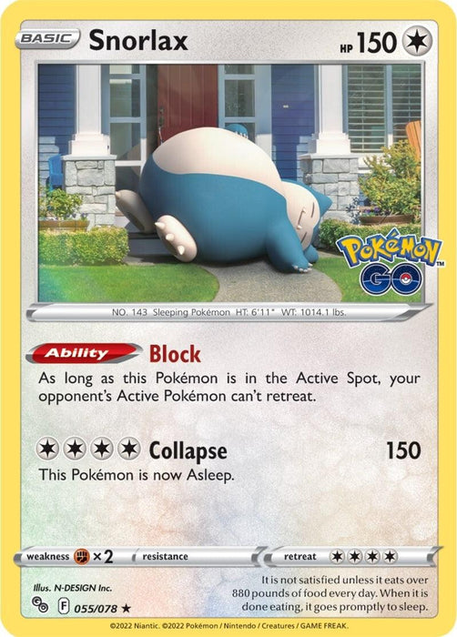 Snorlax (055/078) [Pokémon GO] - for just $0.25! 