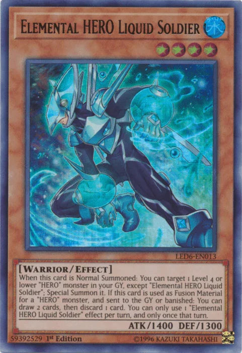 Elemental Hero Liquid Soldier [LED6-EN013] Ultra Rare - for just $2.85! 