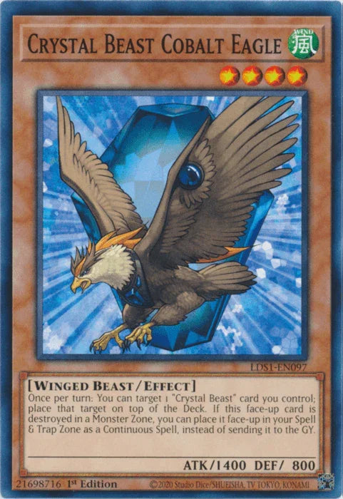 Crystal Beast Cobalt Eagle [LDS1-EN097] Common - for just $0.10! 