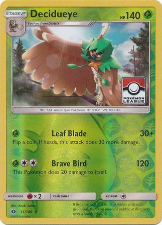 Decidueye (11/149) (League Promo) [Sun & Moon: Base Set] - for just $0.25! 