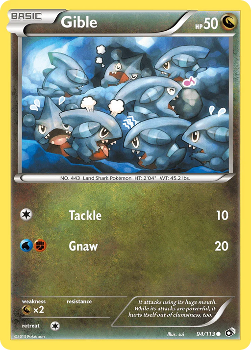 Gible (94/113) [Black & White: Legendary Treasures] - for just $0.30! 