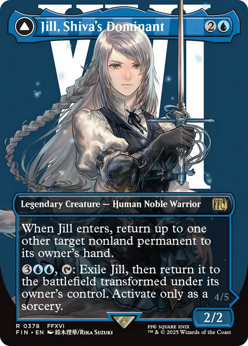 Jill, Shiva's Dominant (Borderless) (FIN-378) - FINAL FANTASY: (enchantment) (Borderless) - for just $1.01! 