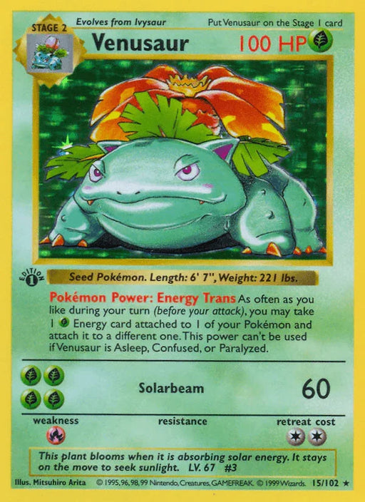 Venusaur (15/102) (Shadowless) [Base Set 1st Edition] - for just $367.50! 