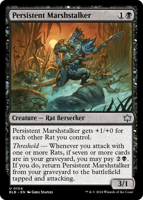 Persistent Marshstalker (BLB-104) - Bloomburrow - for just $0.08! 