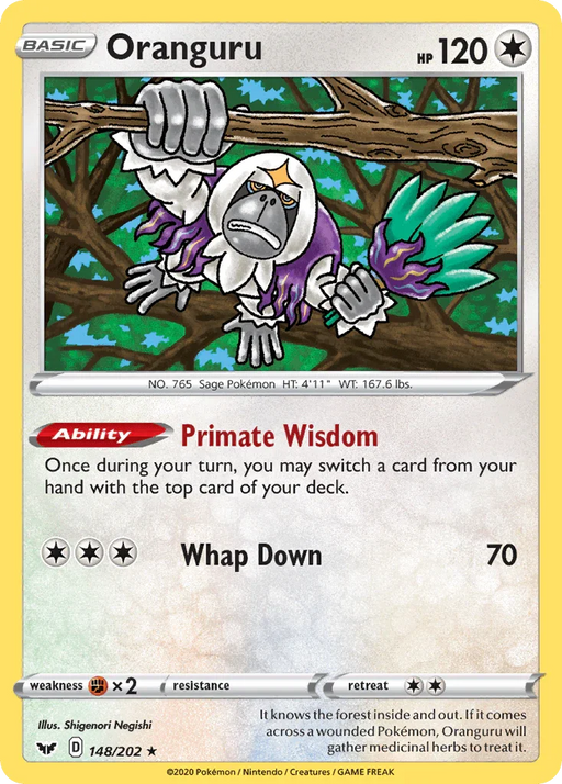 Oranguru (148/202) [Sword & Shield: Base Set] - for just $0.15! 