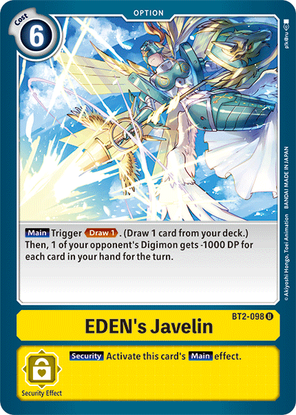 Eden's Javelin [BT2-098] [Release Special Booster Ver.1.5] - Just $0.09! Shop now at Retro Gaming of Denver