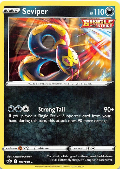 Seviper (102/198) [Sword & Shield: Chilling Reign] - for just $0.10! 