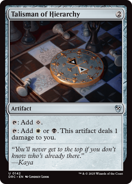 Talisman of Hierarchy (DRC-142) - Commander: Aetherdrift - for just $0.15! 