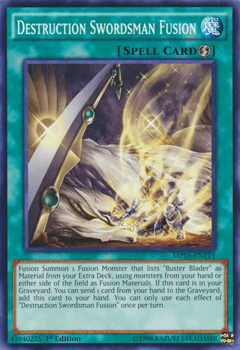 Destruction Swordsman Fusion [MP16-EN215] Common - for just $0.20! 