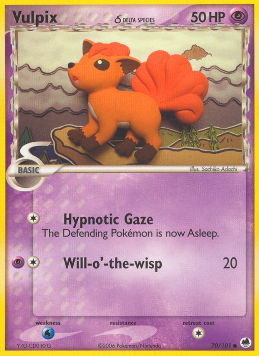 Vulpix (70/101) (Delta Species) [EX: Dragon Frontiers] - Just $0.10! Shop now at Retro Gaming of Denver