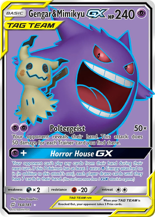 Gengar & Mimikyu GX (164/181) [Sun & Moon: Team Up] - for just $132.40! 
