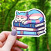 Trans Pride Cat on Books Sticker - 3" - for just $3.50! 