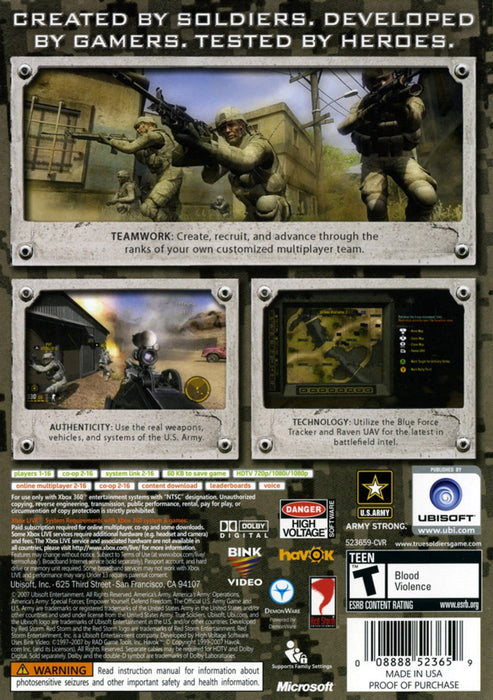 America's Army True Soldiers – Xbox 360 (X360) - for just $12.99! 