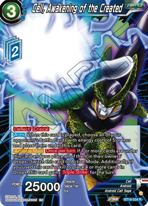 Cell, Awakening of the Created (BT18-034) [Dawn of the Z-Legends] - for just $0.95! 