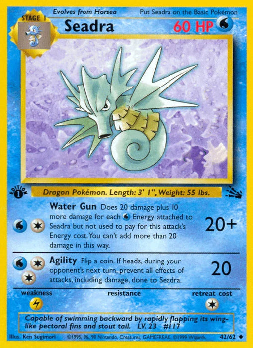 Seadra (42/62) [Fossil 1st Edition] - for just $0.75! 
