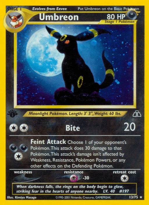 Umbreon (13/75) [Neo Discovery 1st Edition] - for just $600! 