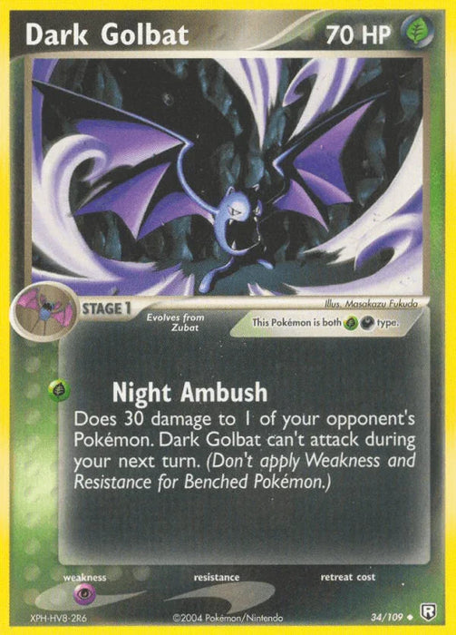 Dark Golbat (34/109) [EX: Team Rocket Returns] - for just $1.70! 