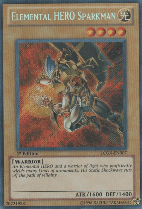 Elemental HERO Sparkman (Alternate Art) [LCGX-EN007] Secret Rare - for just $3.35! 