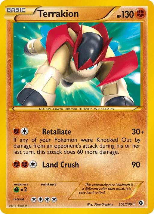 Terrakion (151/149) [Black & White: Boundaries Crossed] - for just $59.40! 